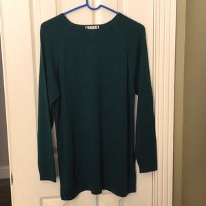 100 percent extra fine Merino wool longer length sweater